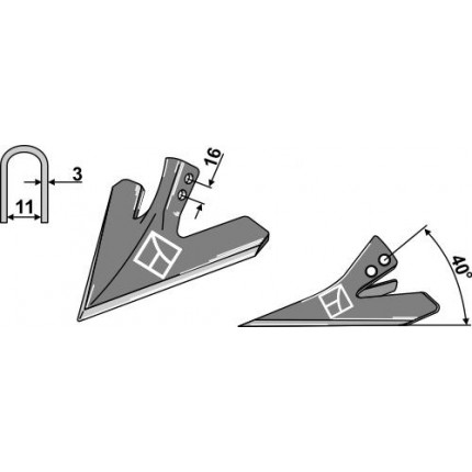 Лапа стрельчатая 100х3