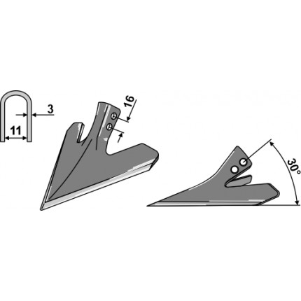 Лапа стрельчатая 260х3