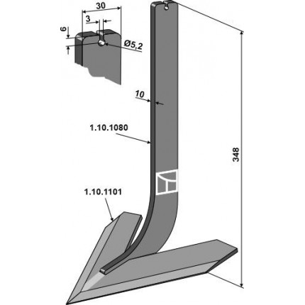 Cтойка с лапой 180мм
