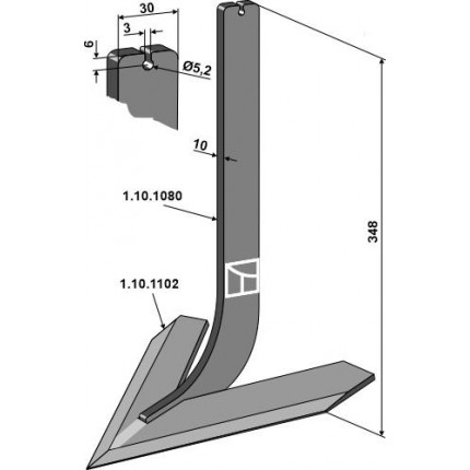 Cтойка с лапой 200мм