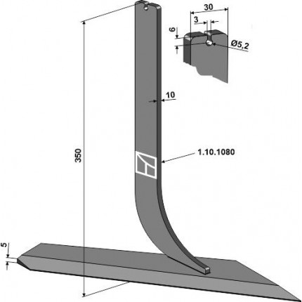 Cтойка с лапой - правое изготовление