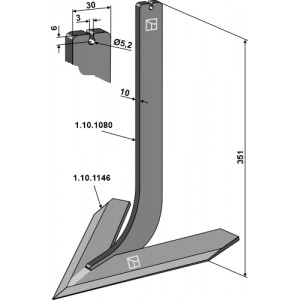 Cтойка с лапой 240 мм