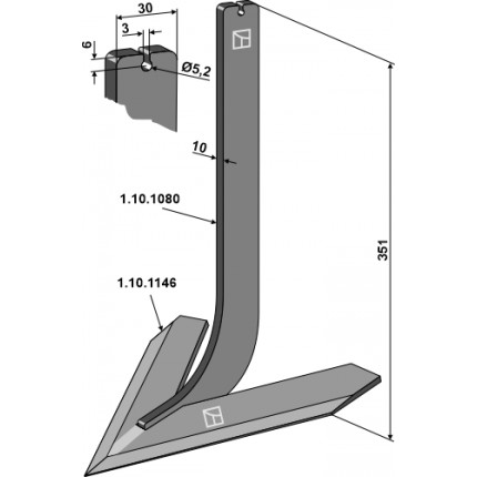 Cтойка с лапой 240 мм