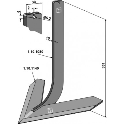 Cтойка с лапой 300 мм