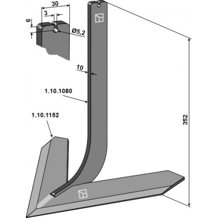 Cтойка с лапой 360 мм