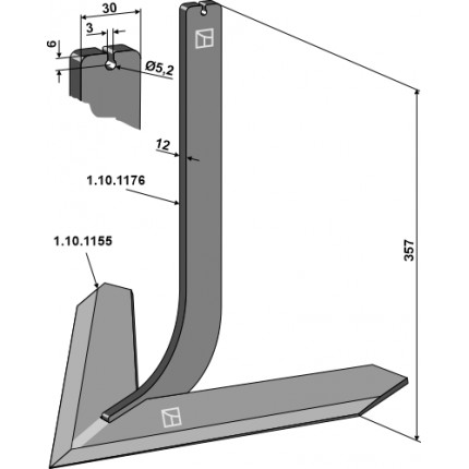 Cтойка с лапой 450 мм