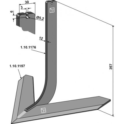 Cтойка с лапой 550 мм