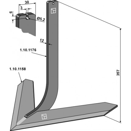 Cтойка с лапой 600 мм