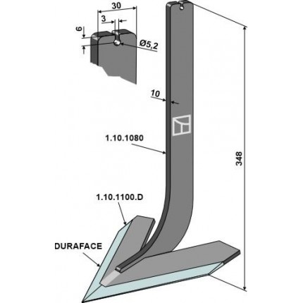 Cтойка с лапой 160мм - DURAFACE