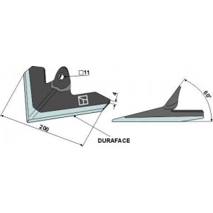 Пропашная лапа 200мм - DURAFACE