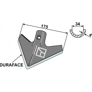 Лапа стрельчатая 175 x4 мм DURAFACE