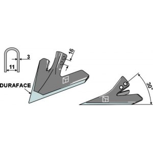 Пропашная лапа 180 мм- DURAFACE