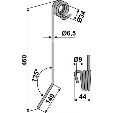 Зуб сетчатой бороны