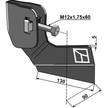 Лапа для межрядной обработки правая