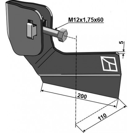Корпус окучника правый