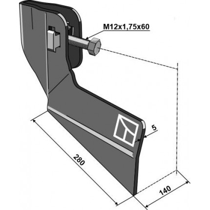 Корпус окучника левый