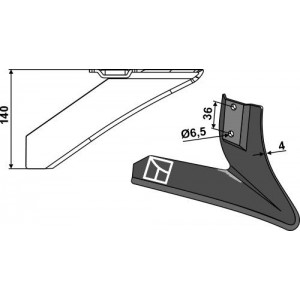 Угловой нож - левый