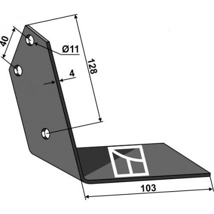 Угловой нож - правый