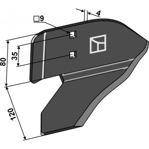 Угловой нож - левый