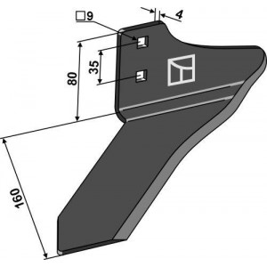 Угловой нож - правый