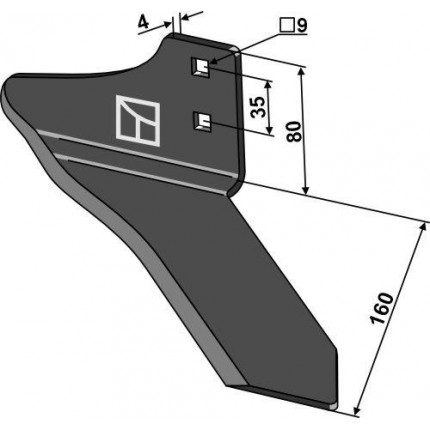 Угловой нож - левый