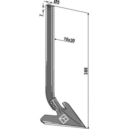стойка в сборе с лапой