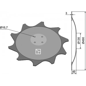 Диск для защиты растений, правый
