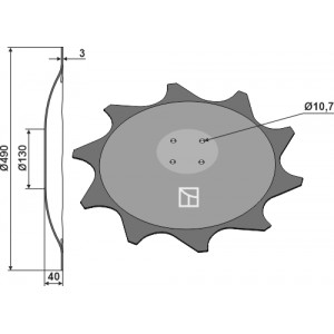Диск для защиты растений, левый