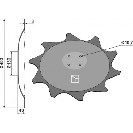Диск для защиты растений, левый