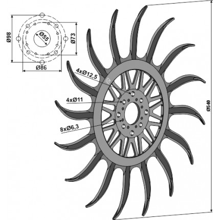 Кольцо роторной мотыги