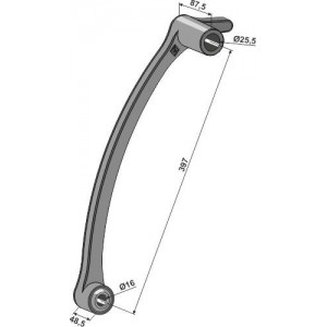 Рукоять роликовой бороны короткая с длинной втулкой