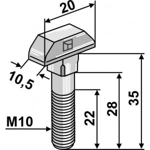 Болты для цепи - оцинкованные