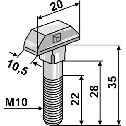 Болты для цепи - оцинкованные