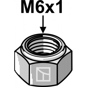 Гайка стопорная М6х1 8.8