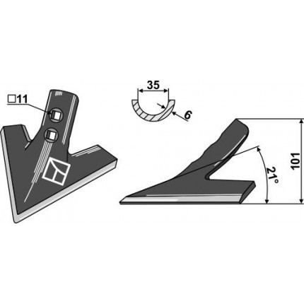 Стрельчатая лапа 150мм
