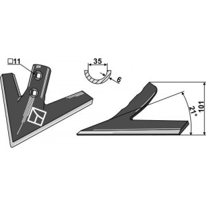 Стрельчатая лапа 250 мм