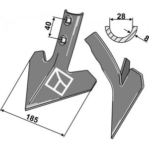 Лапа стрельчатая 185 мм