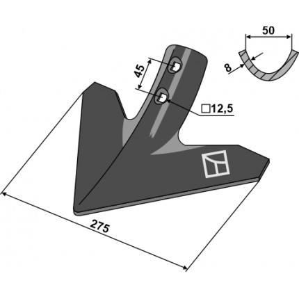 Стрельчатая лапа 275мм