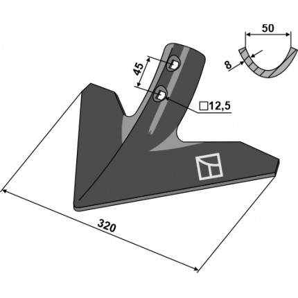 Стрельчатая лапа 320мм