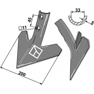 Стрельчатая лапа, толщина 5 мм