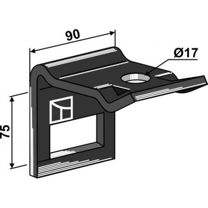 Крепление для стойки 65 x 16