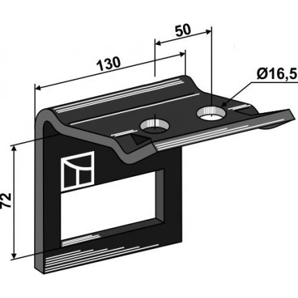 Крепление для стойки 90x13