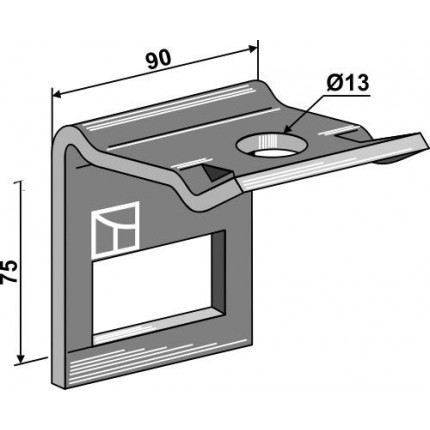 Крепление 60х12 для стойки культиватора