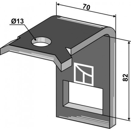 Крепление для стойки 45 х 12 с усилительной пружиной 45 х 10
