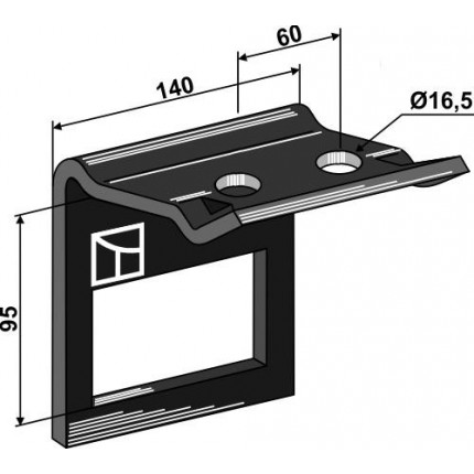 Крепление для стоек 100x14 с усилительной пружиной 100x12