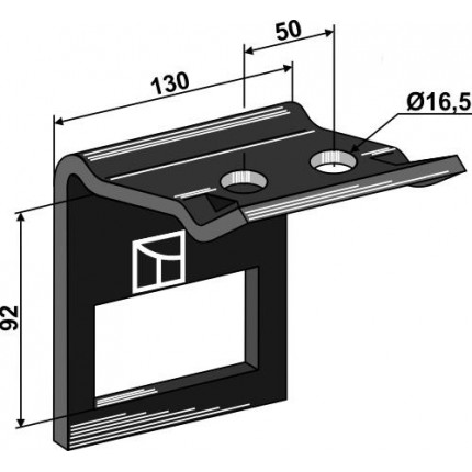 Крепление для стойки 90x13