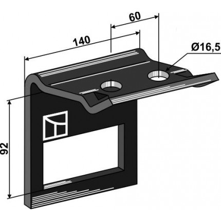 Крепление для стойки 100x14