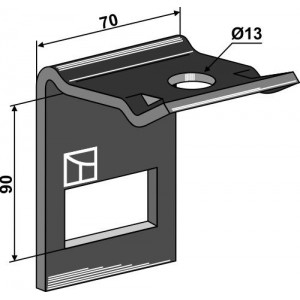 Укрепление для стойки культиватора 45х12
