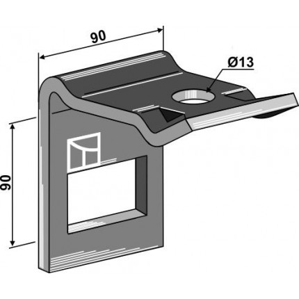 Крепление для стойки 60 х 12