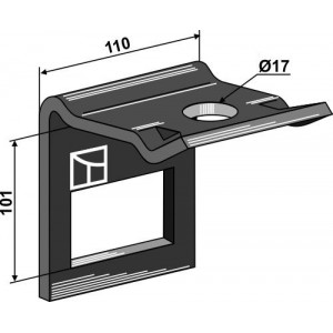 Крепление для стоек 80х12 с усилительной пружиной 80х10
